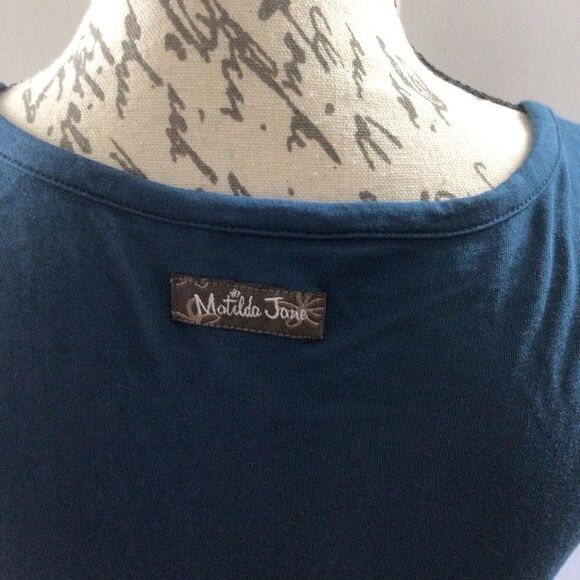 Woman’s Matilda‎ Jane School Spirit Multi Layer Floral Ruffle Blue Tunic Tank S - Picture 4 of 9